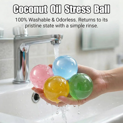 Pink Coconut Oil Squishy for Kids & Adult, Slow Rising Coconut Oil Stress Ball, Soft Non-Sticky Fidget Toys for Improving Focus Stress Relief, Sensory Squeeze Toys for Office Travel Classroom Prizes