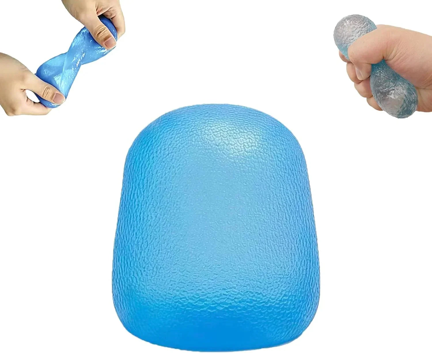 Soft Silicone Squishy Ball – Slow Rising Gumdrop Squeeze Toy for Kids Ages 3+ & Adults, Sensory Desk Toy for Home, Office & Everyday Play (Blue)