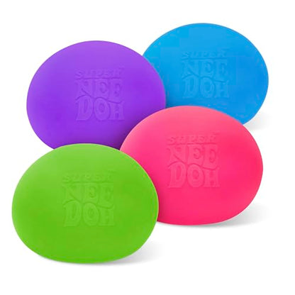 Schylling Brand Original Super Nee Doh Stress Ball Fidget Toy - Huge 4.5" in Diameter - Jumbo Squishy Squeezy Fun - Colors Assorted - Ages 3+