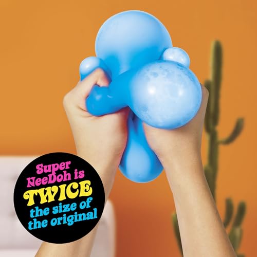 Schylling Brand Original Super Nee Doh Stress Ball Fidget Toy - Huge 4.5" in Diameter - Jumbo Squishy Squeezy Fun - Colors Assorted - Ages 3+