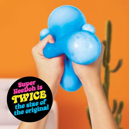 Schylling Brand Original Super Nee Doh Stress Ball Fidget Toy - Huge 4.5" in Diameter - Jumbo Squishy Squeezy Fun - Colors Assorted - Ages 3+