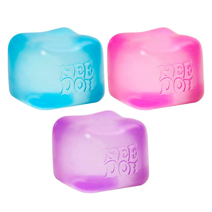 Schylling Needoh Nice Cube Sensory Toy with a Super Solid Squish - Colors May Vary 3 Pack