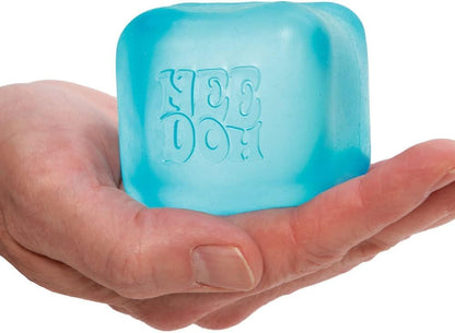 Schylling NeeDoh Nice Cube - Sensory Squeeze Toy with Super Solid Squish - 2.25" Cube - Color May Vary (Pack of 1) - US 1445