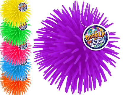 Nee-Doh Schylling Shaggy Groovy Glob! Squishy, Squeezy, Stretchy Stress Balls Neon Colors Gift Set Party Bundle - 3 Pack (Assorted Colors)