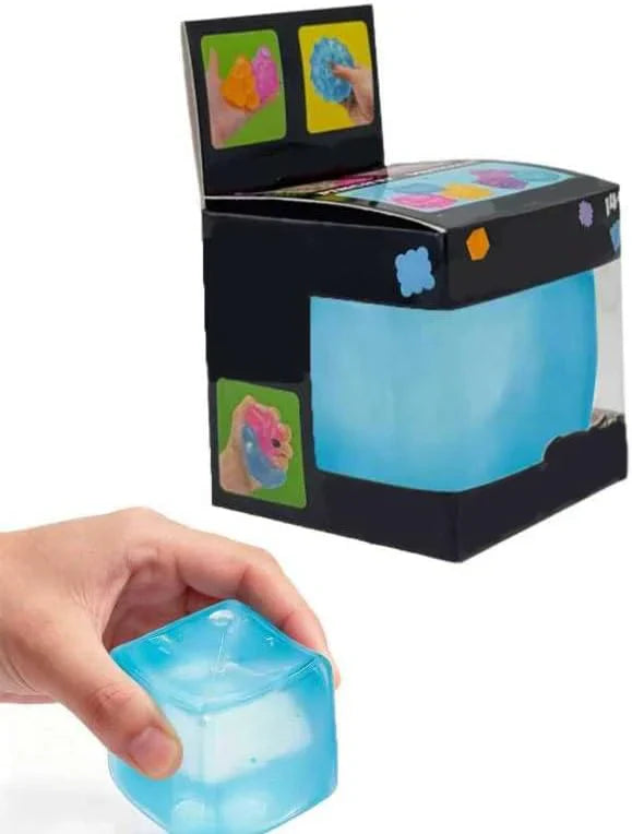 Ice Cube Squishy Stress Balls, Premium Big Block Fidget Cube, Soft Maltose Slow Rising Sensory Toy, Durable Squeeze Anxiety Relief Desk Toys Gift for Birthday (Blue) - US 6797
