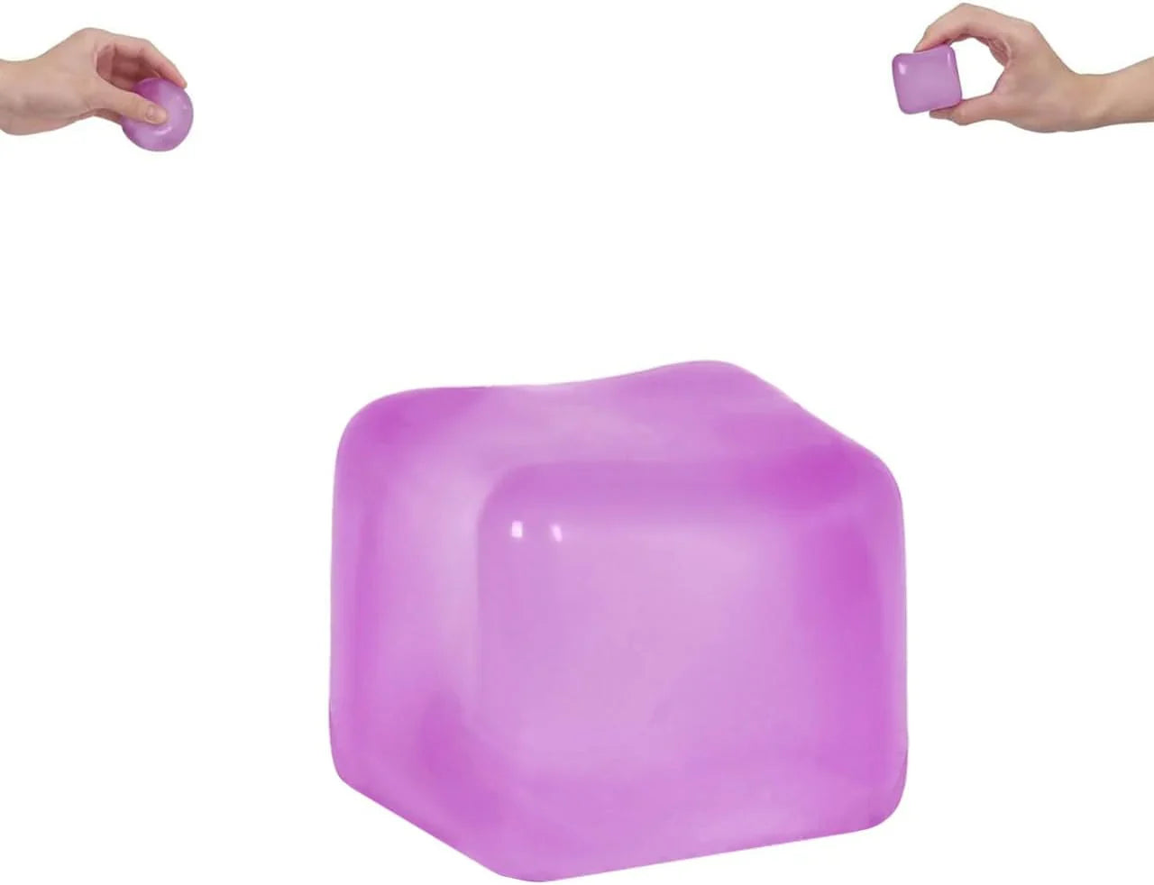 Gel-Filled Ice Cube Squishy Toy 1.38in/3.5cm for Kids Ages 3+ & Adults – Slow Rising Sensory Squeeze Cube, Mini Desk Fidget Toy for Party Favors & Classroom Rewards(Purple) - US 6939