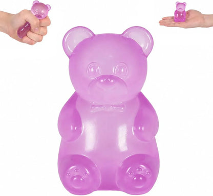 Gummy Bear Squishy Toy for Kids Ages 3+, Slow Rising Soft Foam Bear Squeeze Toy for Boys, Girls & Adults, Cute Sensory Bear Toy, Birthday & Valentine’s Day Gift(Purple) - US 4988