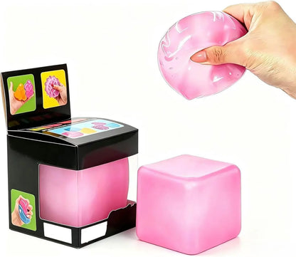 Relief High Density Ice Squeeze Ball, Ice Cube SqueezeToy,Adults Sensory Fidget for Stress Relief,Focus (Pink) - US 3278