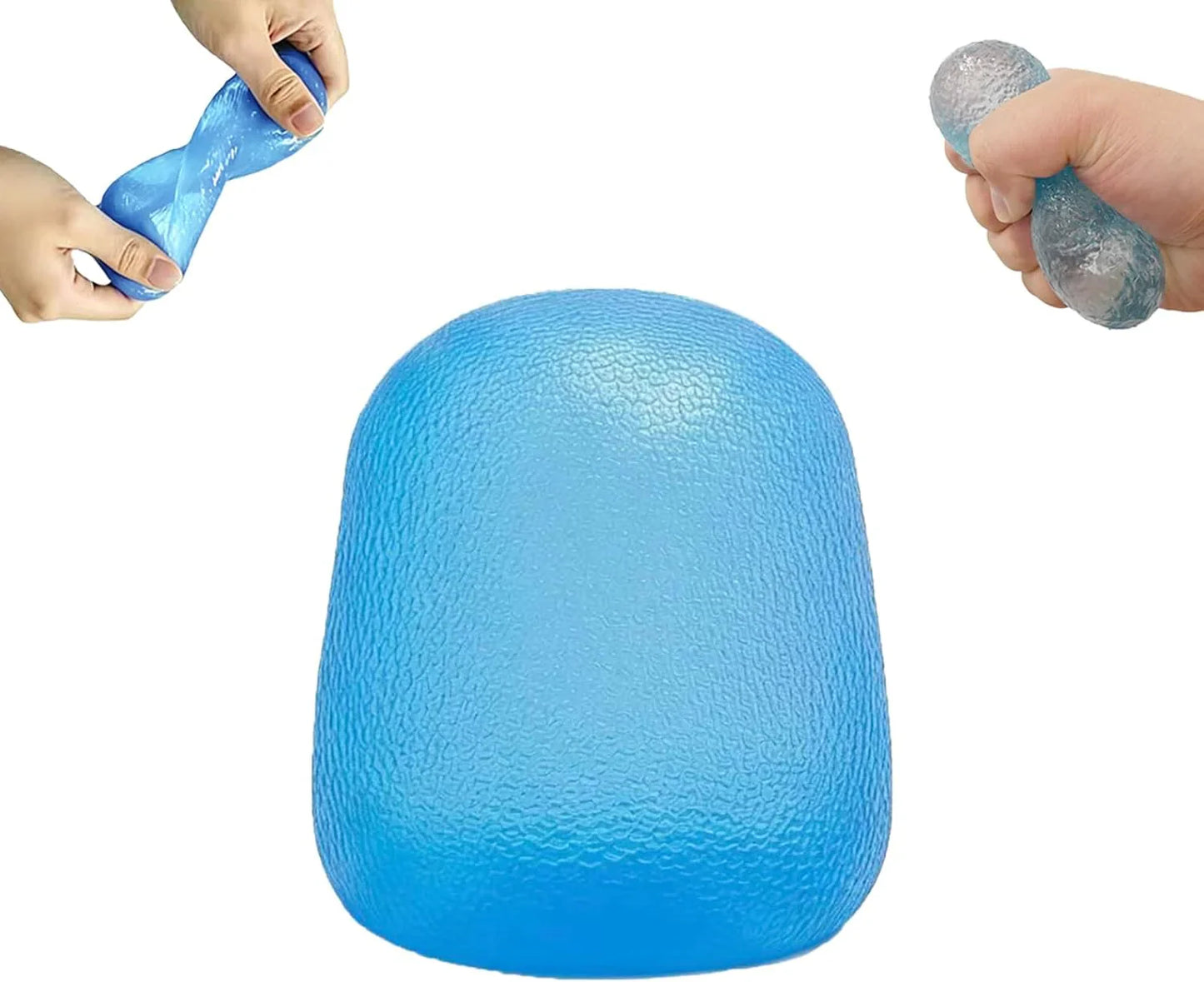 Soft Silicone Squishy Ball – Slow Rising Gumdrop Squeeze Toy for Kids Ages 3+ & Adults, Sensory Desk Toy for Home, Office & Everyday Play (Blue) - US 7332