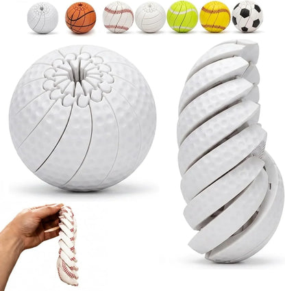 Baseball Fidget Ball Toy,3D Printed Twist and Turn Stress Relief Desk Fidget,Relieve Anxiety Handheld Fidget Sphere,Everyday Tool Focus and Calm for Teens & Adults (Golf) - US 1011