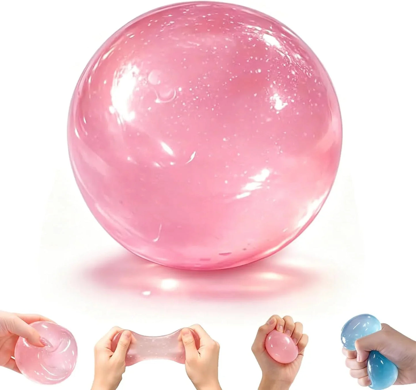 Pink Coconut Oil Squishy for Kids & Adult, Slow Rising Coconut Oil Stress Ball, Soft Non-Sticky Fidget Toys for Improving Focus Stress Relief, Sensory Squeeze Toys for Office Travel Classroom Prizes - US 7593