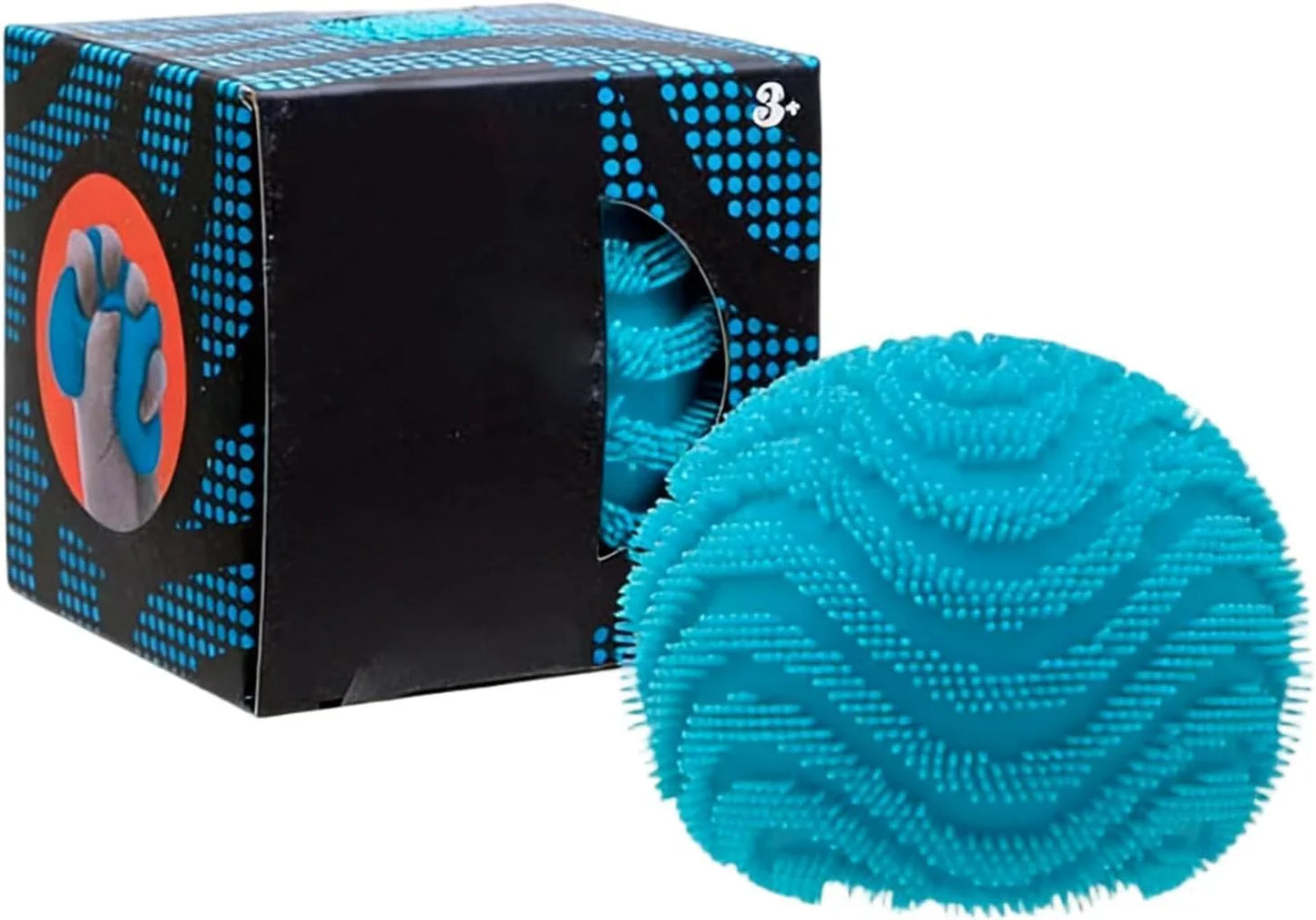 Fuzz Ball Squishy Stress Ball, Stress Fun Desk Fuzz Squeeze Ball, Plush Squeeze Ball for Desktop (Blue) - US 5609