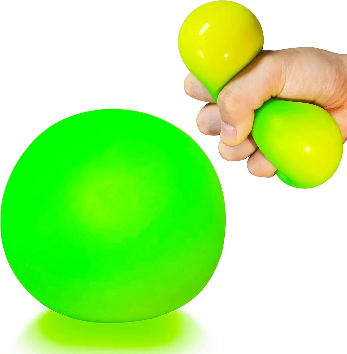 Squishy Stress Balls for Kids and Adults (1 Pack) Stretchy Dough Ball Squeeze Fidget Toy, Funny and Soft Change Color Squeeze Ball, Squish Balls, Ideal for Anxiety Relief, Autism, ADHD (Green) - US 4479