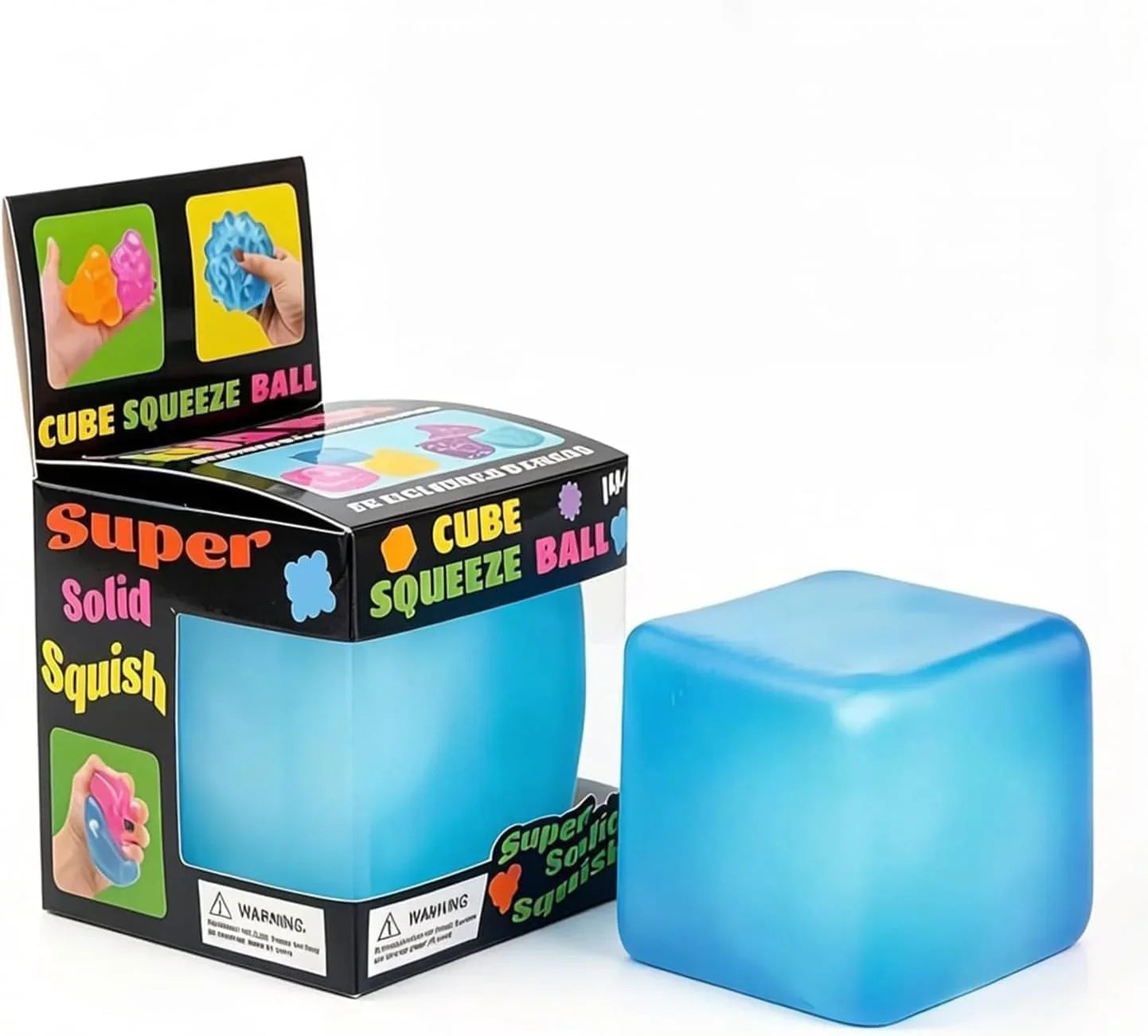 Premium Big Block Cube ,Ice Cube Squishies Toys,Durable, Slow-Rebound fingertip Exquisite Spherical ice Cube with boxGift-Ready (Blue) - US 5189
