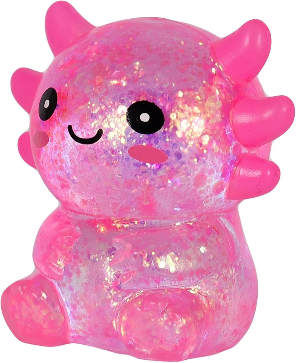 Axolotl Squishy Stress Toy – Cute Sitting Axolotl Fidget Toy Soft Squeeze Sensory Toy for Kids & Adults, Anxiety Relief Desk Toy, Party Favor (Pink) - US 7874