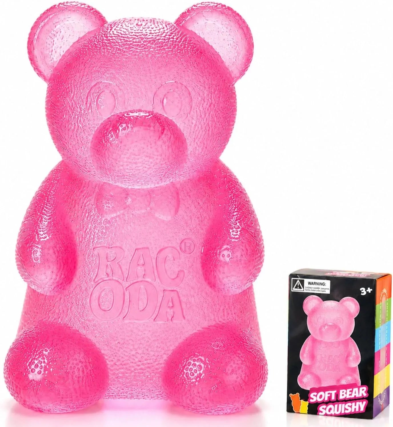 Taba Bear Squishy Fidget Toys,Stress Ball for Anxiety Stress Relief,Squishies Sensory Toy for Adults Kids Teens,Pink Squeeze Toys for Classroom Prize, Birthday Gifts Party Favors - US 5186