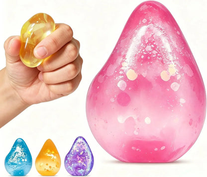 Fidget Toys Stress Cube, Cube Squishies Anxiety Stress Relief, Ice Squishy Stress Cube-Drop Malt Sugar Balls, Sensory Toys for Kids with Autism, Fidgets for Classroom Prize Toys (1pack Pink) - US 5516
