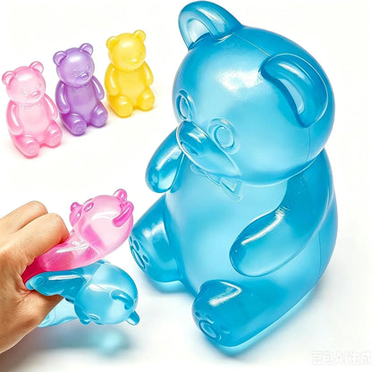 Fidget Toys Squishy Gummy Bear, Stress Cube Squishies Anxiety Stress Relief, Ice Squishy Stress Cube-Drop Malt Sugar Balls, Sensory Ball for Kids with Autism - US 6722