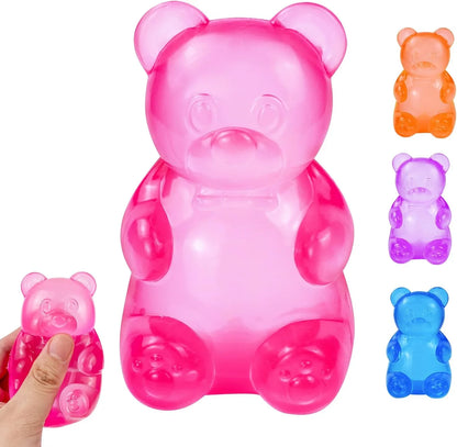 Gummy Bear Squishy, Stress Bear Taba Squishy, Taba Squishy Toys for Kids, Stress Balls Valentines Day Gifts Birthday Gifts Party Favors-Rosy - US 7889