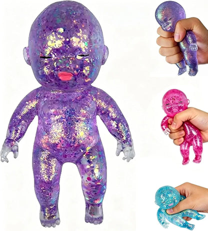 Baby Squishy Toys,Squishy Babies Glittery,Sugar Baby Squishy,Sugar Swaps Squishies Babies Sensory Fidget for Stress Relief,& Teens Adults, Party Favors Gifts - US 7863