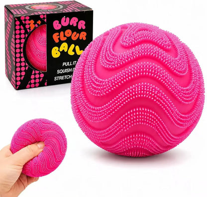 Fuzz Ball Squishy Stress Ball,Soft Fidget Squishy Fuzz Squeeze Ball for Adults,Anxiety Stress Relief Toys,Party Favors Gift for Adults (Pink Ball) - US 1085