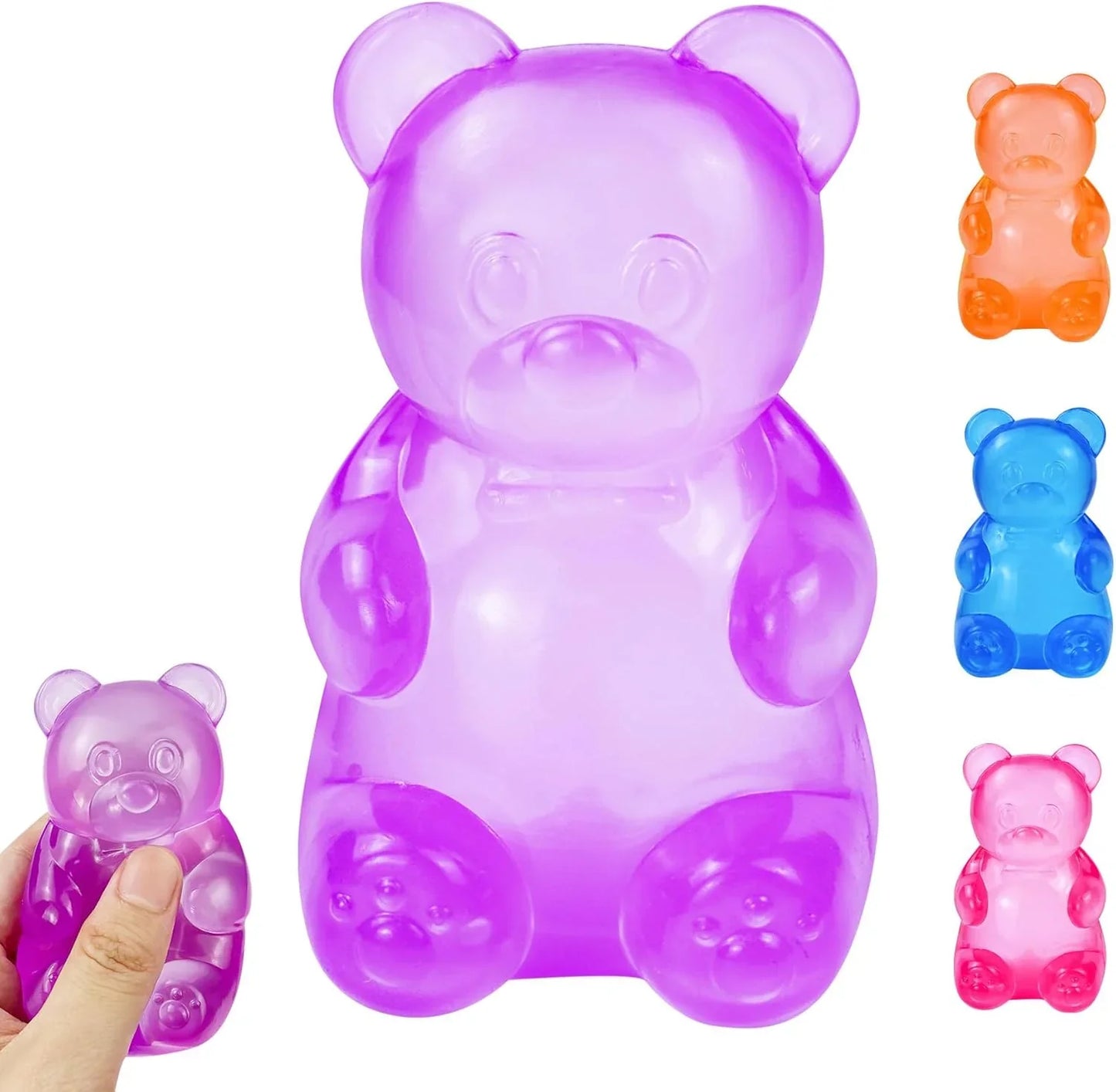 Gummy Bear Squishy, Stress Bear Taba Squishy, Taba Squishy Toys for Kids, Stress Balls Valentines Day Gifts Birthday Gifts Party Favors-Purple - US 4344