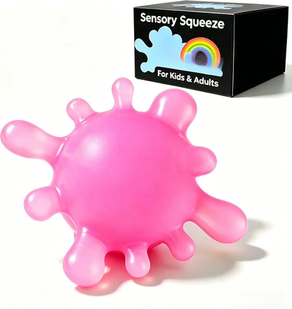 1 Pack Fidget Toys Stress Balls for Kids, Splat-Tastic Squishy Toy, Stress Splat Toy, Squishies Anxiety Stress Relief, Ice Squishy Stress Sensory Cube Malt Sugar Balls with Autism (Purple) - US 3446