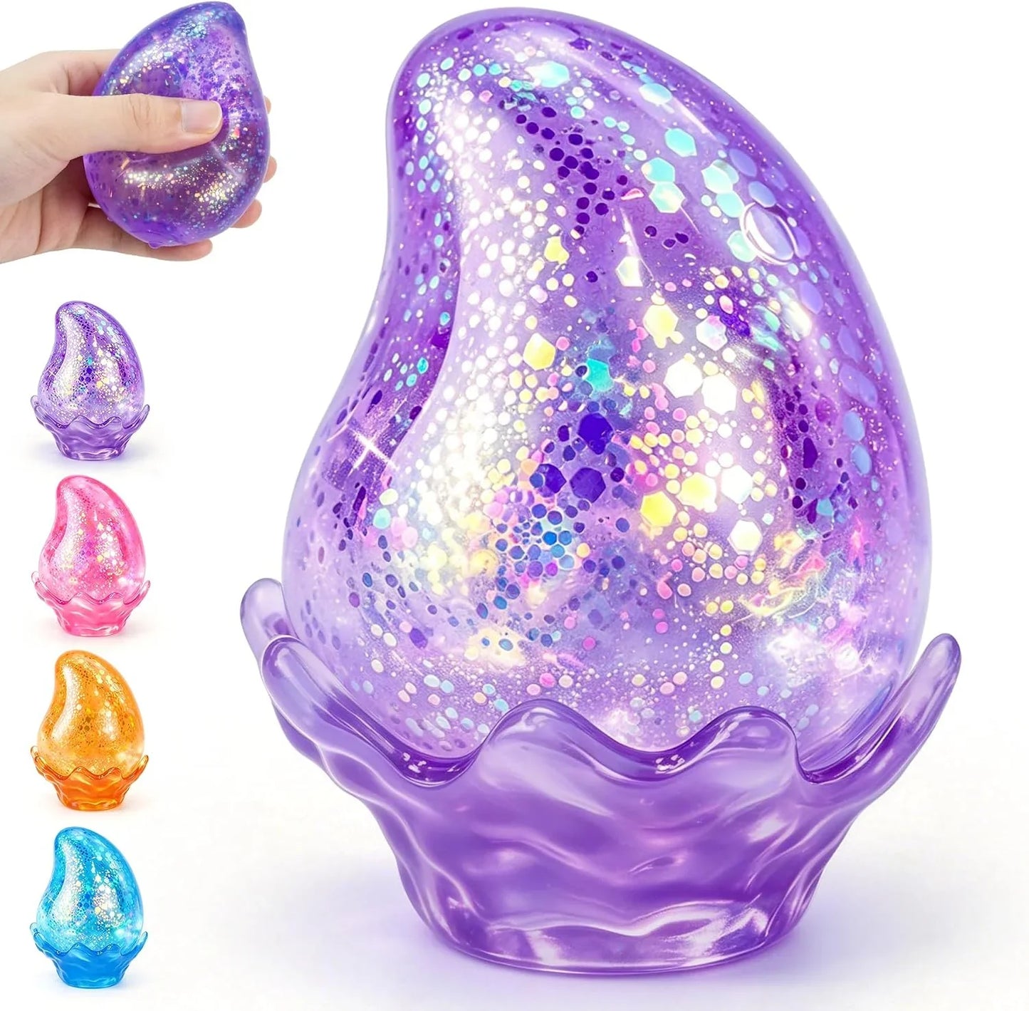 Squishy Stress Balls,Cube Squishies Anxiety Stress Relief Ice Squishy Malt Sugar Balls,Soft Sensory Calming Toys for Kids Teens, Party Favors & Classroom Prizes for Kids - Purple - US 3470
